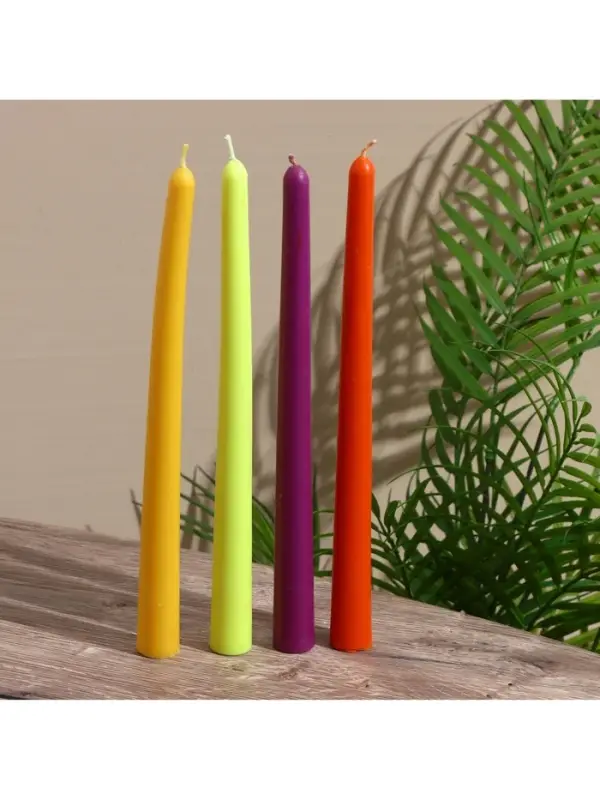 Свеча тонкая, 2&times;2&times;25 см, соевый воск, МИКС