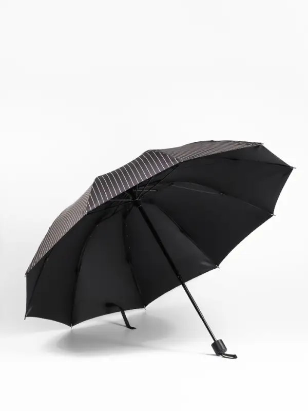 Зонт механический &laquo;Полоса&raquo;, эпонж, 4 сложения, 10 спиц, R=53/60 см, d=106 см, МИКС