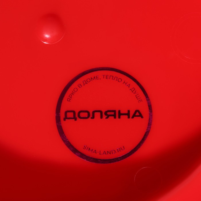 Тортовница с крышкой, съёмная подставка для пирожных, 11 ячеек, 30,5×21,5 см, цвет красный