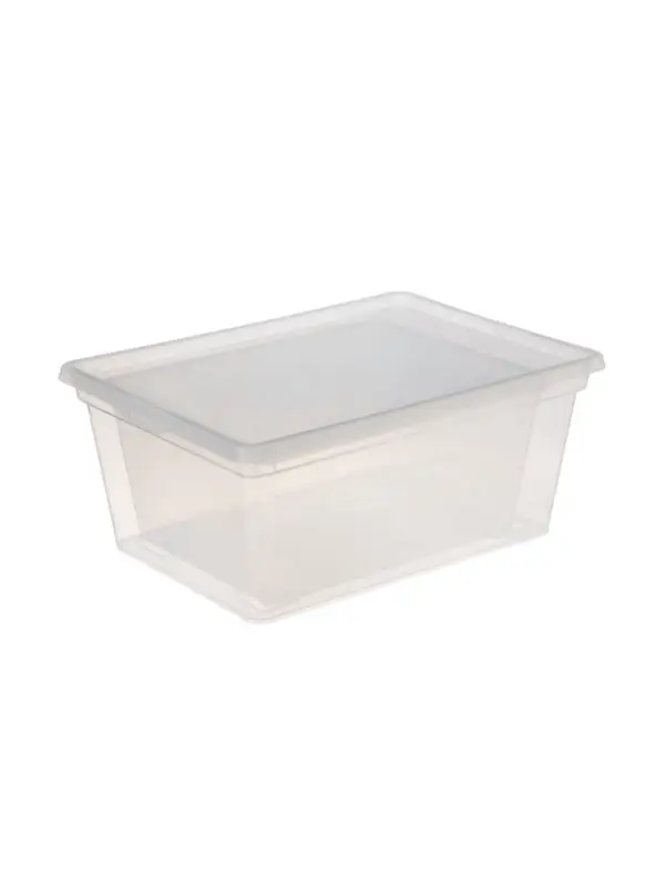 Ящики пластиковые для хранения, с крышкой, набор 2 шт.: 10 л, 16 л, прозрачно-матовый