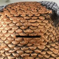 Копилка "Сова с чашкой" 15х18 см, бронза с серебром Копилка "Сова с чашкой" 15х18 см, бронза с серебром