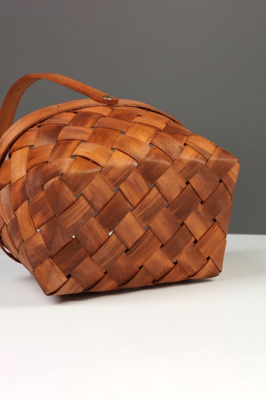 Корзина плетёная, 23×18×12 см, ручка h=13 см, ива, натуральный цвет