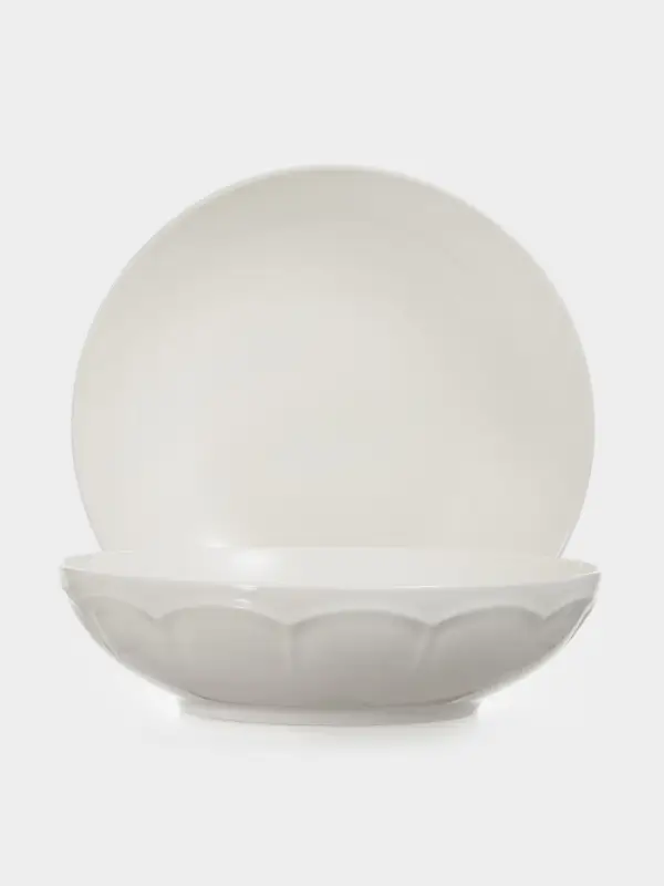 Тарелки глубокие WY Renessans, набор 2 шт., 850 мл, d=20 см, фарфор, белые