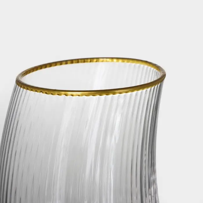 Стакан Magistro &laquo;Орион&raquo;, 340 мл, 6.8&times;10.4 см, с золотой отводкой, стекло, прозрачный