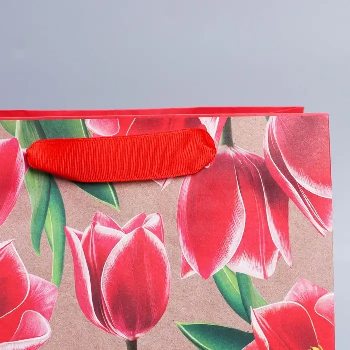 Пакет подарочный крафтовый, упаковка, «8 марта», MS 23 х 18 х 10 см Пакет подарочный крафтовый, упаковка, «8 марта», MS 23 х 18 х 10 см