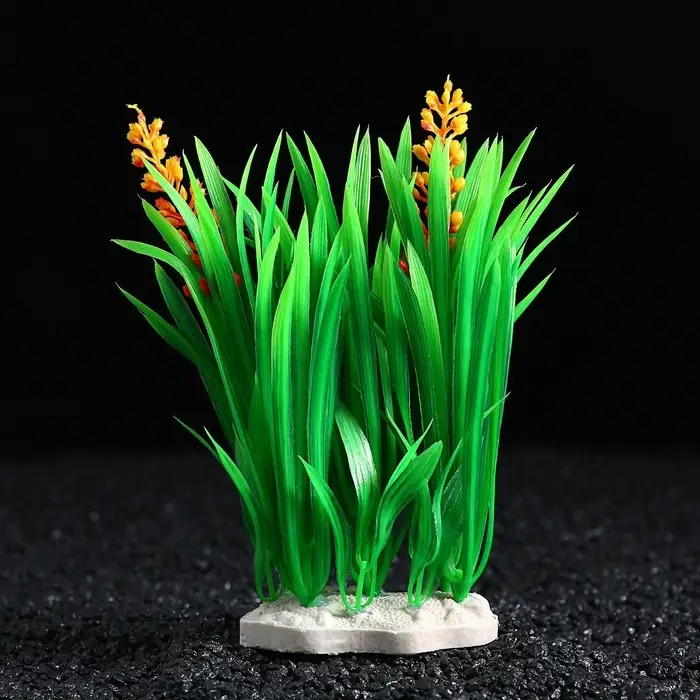 Островок с растениями искусственными для аквариума, 17&times;12&times;22 см