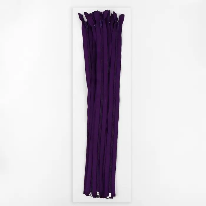 Молния «Спираль», №5, разъёмная, замок автомат, 50 см, тёмно-фиолетовая