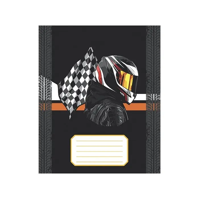 Тетрадь 24 листа в линейку Calligrata, Racing, обложка мелованный картон, серые листы, МИКС Тетрадь 24 листа в линейку Calligrata, Racing, обложка мелованный картон, серые листы, МИКС