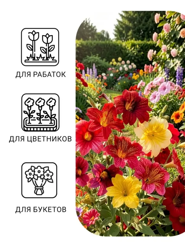 Семена цветов Сальпиглоссис &laquo;Смесь&raquo;, 0.1 г, &laquo;УРОЖАЙ УДАЧИ&raquo;
