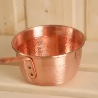Ковш - черпак для бани и сауны, 400 мл, медь, деревянная ручка