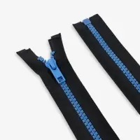 Молния &laquo;Трактор&raquo;, №5, разъёмная, замок автомат, 90 см, чёрная, синяя