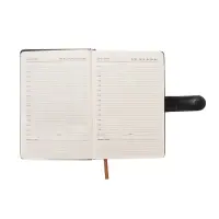 Ежедневник недатированный формат А5, с хлястиком, 112л, линия, пвх, Классика Черный Ежедневник недатированный формат А5, с хлястиком, 112л, линия, пвх, Классика Черный