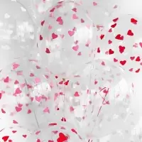 Воздушные шары латексные 14" &laquo;Сердца белые&raquo;, 25 шт., шелкография