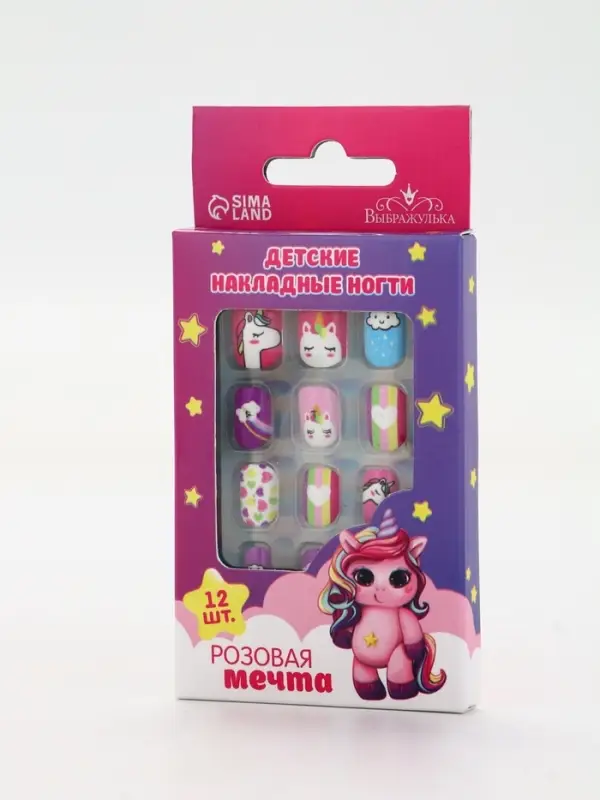 Детские накладные ногти &laquo;Розовая мечта&raquo;, 12 шт.