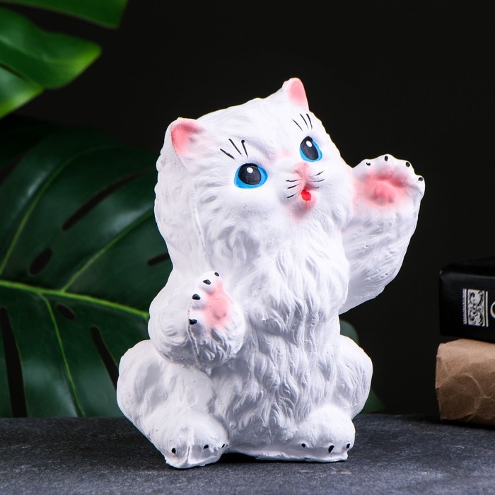 Копилка для денег «Кот Снежок», гипс, белый, 14×14×19 см Копилка для денег «Кот Снежок», гипс, белый, 14×14×19 см