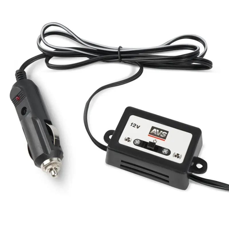 Вентилятор автомобильный AVS 8043 12В 6" (корпус: металл, переключатель, цвет: серебристый)