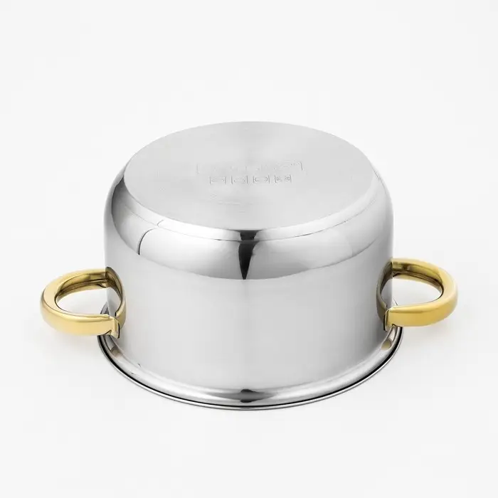 Кастрюля Доляна &laquo;Роскошь&raquo;, 3 л, d=20 см, с крышкой, нержавеющая сталь, капсульное дно