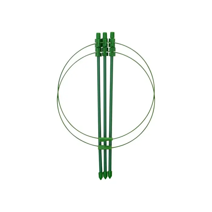 Кустодержатель, d=18 см, h=30 см, 2 кольца, металл, зелёный, Greengo