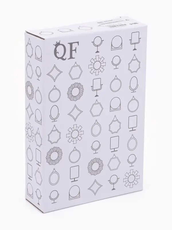 Зеркало декоративное, с увеличением х2, двустороннее, 13.8&times;17 см, (d=10 см), цвет золотой