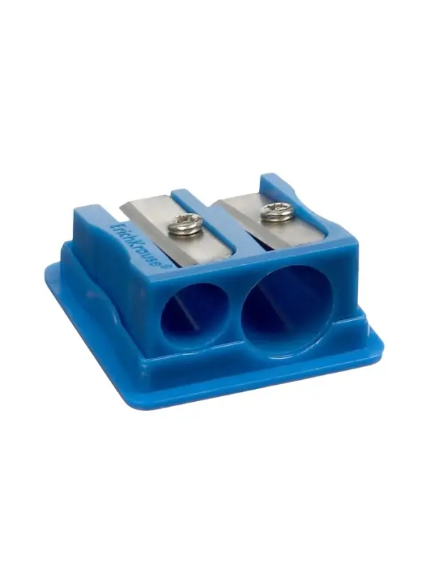 Точилка ErichKrause Base Duo Classic, с контейнером, МИКС