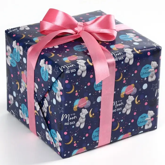 Бумага упаковочная глянцевая «Космос», 70х100 см