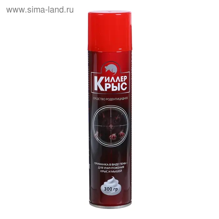 Пена от грызунов "Киллер Крыс", приманка, баллон, 300 гр