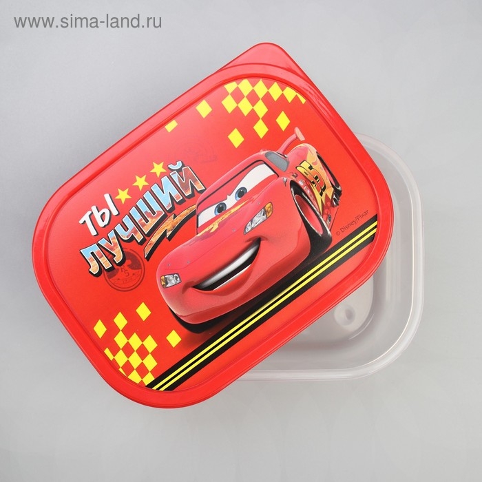 Ланч-бокс, прямоугольный, 500 мл Ланч-бокс, прямоугольный, 500 мл "Ты лучший", Тачки