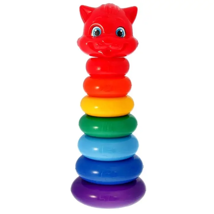 Пирамидка детская &laquo;Котик&raquo;, 7 колец