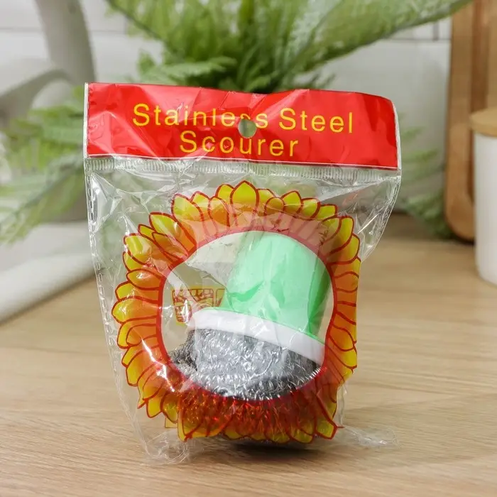 Щётка для посуды «Колпачок», металлическая губка 20 гр, цвет МИКС Щётка для посуды «Колпачок», металлическая губка 20 гр, цвет МИКС