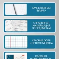 Предметная тетрадь для сочинений Hatber &laquo;Буквица&raquo;, 48 листов, в линейку, со справочным материалом, обложка из мелованного картона