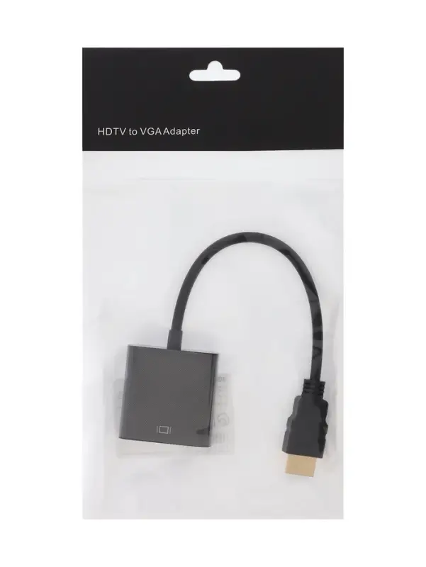 Переходник Luazon PL-001, HDMI-VGA, провод 0.2 м, чёрный