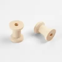 Набор деревянных катушек без покрытия, 15 шт., d=2&times;2.5 см