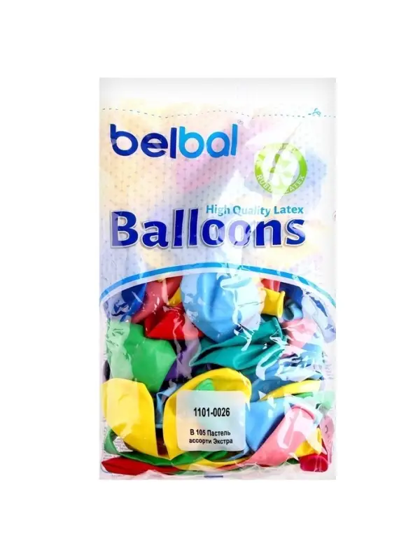 Воздушные шары латексные 14", пастель, 50 шт., МИКС