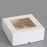 Коробка для 9 капкейков с окном, 25&times;25&times;10 см