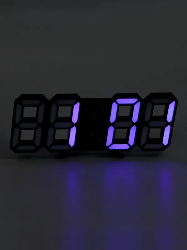 Часы электронные настольные &laquo;Цифры&raquo;, с подвесом, синяя индикация, 16.5&times;6&times;3 см, от USB