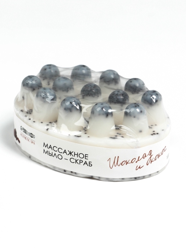 Мыло массажное со скрабом "Шоколад и кокос", 100 г, Добропаровъ