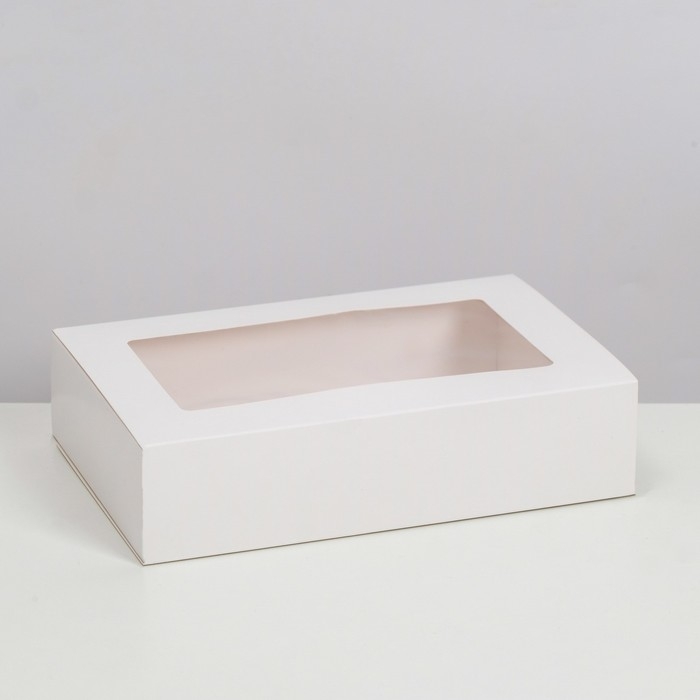 Коробка складня, пенал, с окном, белая, 25 х 16 х 6 см Коробка складня, пенал, с окном, белая, 25 х 16 х 6 см