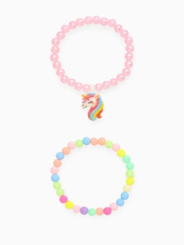 Набор детских браслетов &laquo;Выбражулька. Единорог&raquo;, 2 шт. d=5 см, разноцветные