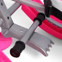 Снегокат Twiny 2+ с единорогом, со спинкой, с родительской ручкой, розовый, TW2-M/EP Nika Kids