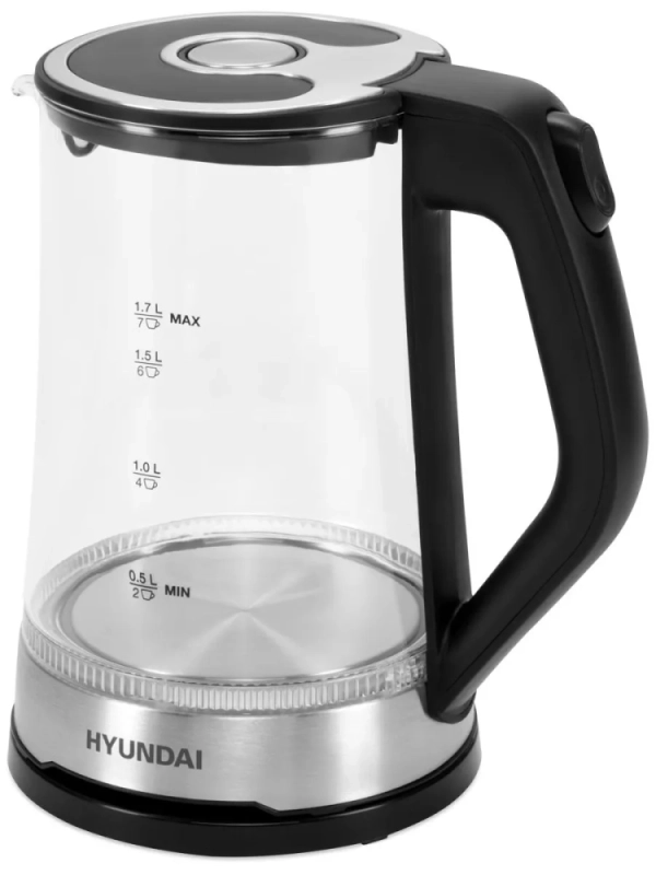 Чайник HYK-G3401 1,7л 2200Вт черный (стекло)