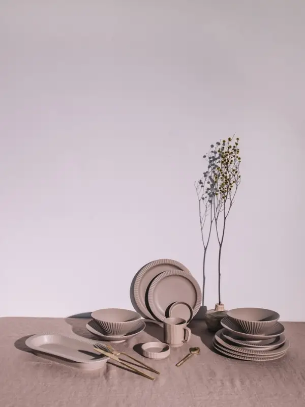 Набор посуды Magistro Jarwah Lausanne, 16 предметов, фарфор, бежевый