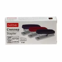 Степлер №24/6, 26/6, 20л, 80/110 скоб захват 45мм ассорти Hatber 85955