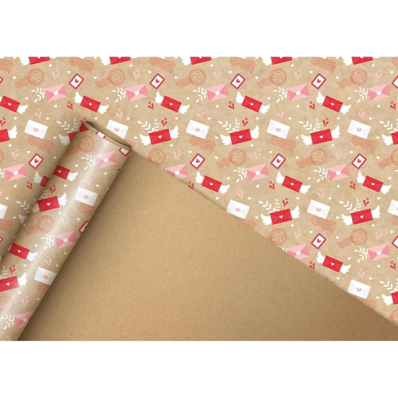 Бумага упаковочная крафт Письма любимым, 15.25.02546