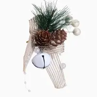 Ёлочные игрушки 2 шт. &laquo;Зимнее волшебство. Композиция на бантике с бубенчиком&raquo;, 11&times;9 см