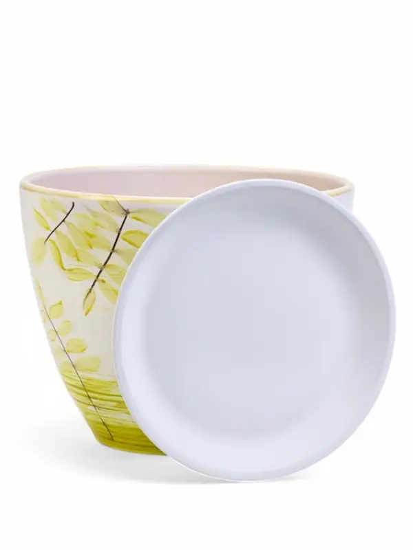 Горшок цветочный поддоном  8 л,  керамика, Тропики (М) Горшок цветочный поддоном  8 л,  керамика, Тропики (М)