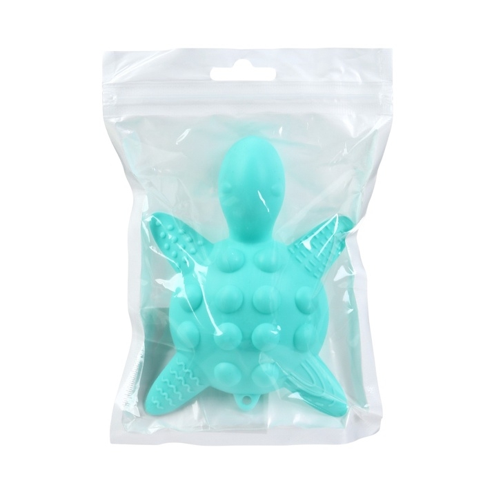 Прорезыватель силиконовый для зубов с погремушкой Крошка Я «Черепаха», бирюзовый Прорезыватель силиконовый для зубов с погремушкой Крошка Я «Черепаха», бирюзовый