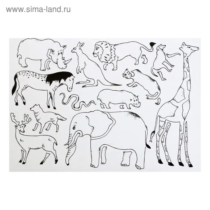 Трафарет Koh-I-Noor 9820/01, Трафарет Koh-I-Noor 9820/01, "Сафари"