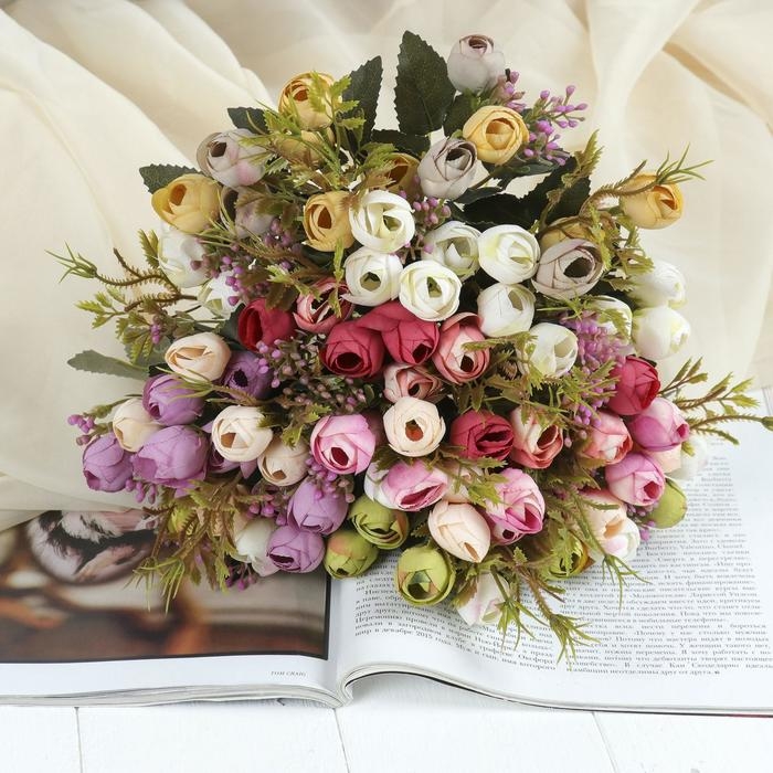 Букет «Ранункулюс с шариками», 2×24 см, МИКС Букет «Ранункулюс с шариками», 2×24 см, МИКС