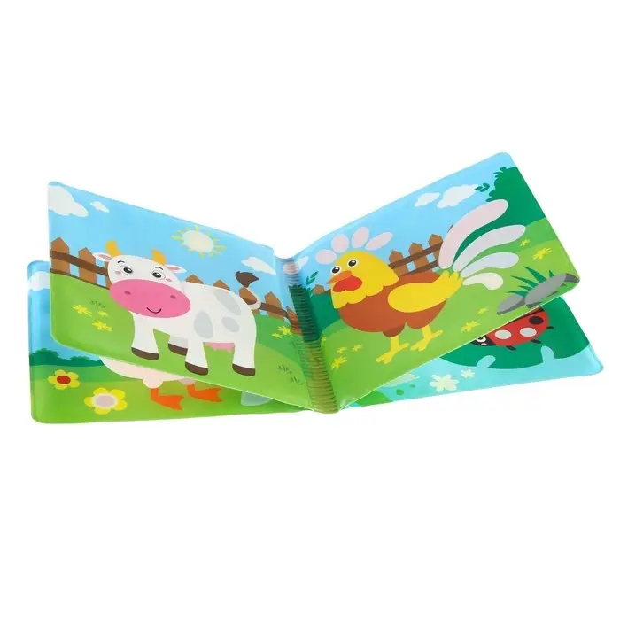 Книжка - игрушка для ванны Крошка Я &laquo;Рисуем пальчиками: животные фермы&raquo;, водная раскраска