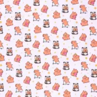 Бумага упаковочная крафт &laquo;Капибары&raquo;, 70&times;100 см